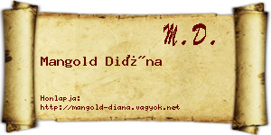Mangold Diána névjegykártya